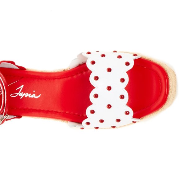 Isa Tapia New Shoes Women's 36 Cherry Platform Sandal Stud Leather NIB $350 ART - Picture 3 of 14